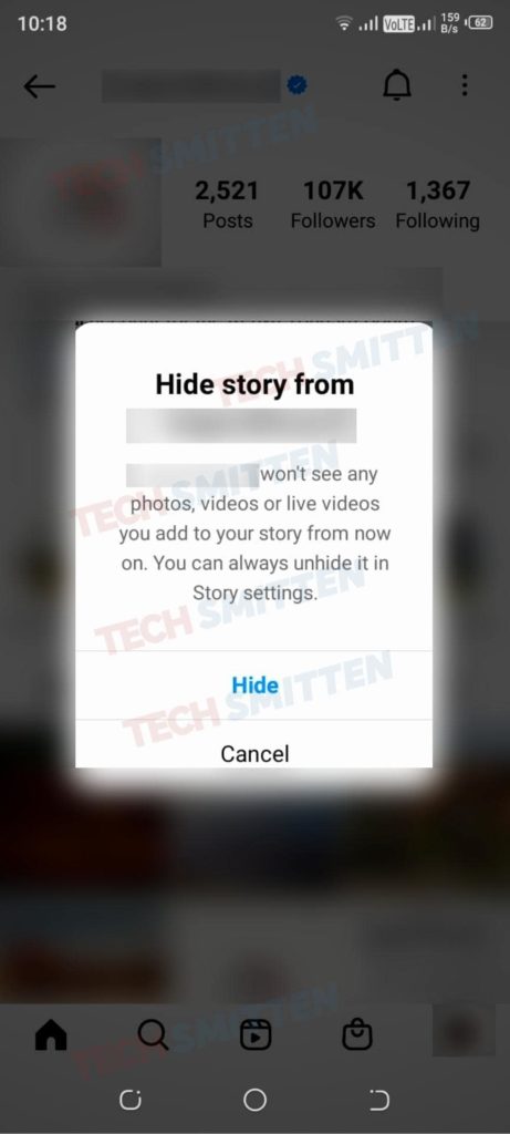 Hide your Instagram Story