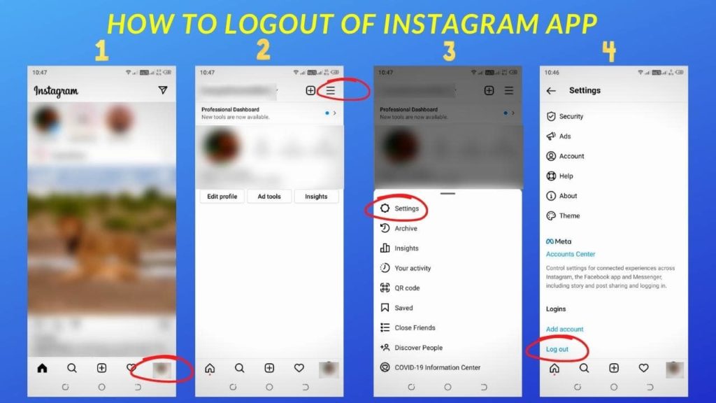 How to Logout of Instagram App
