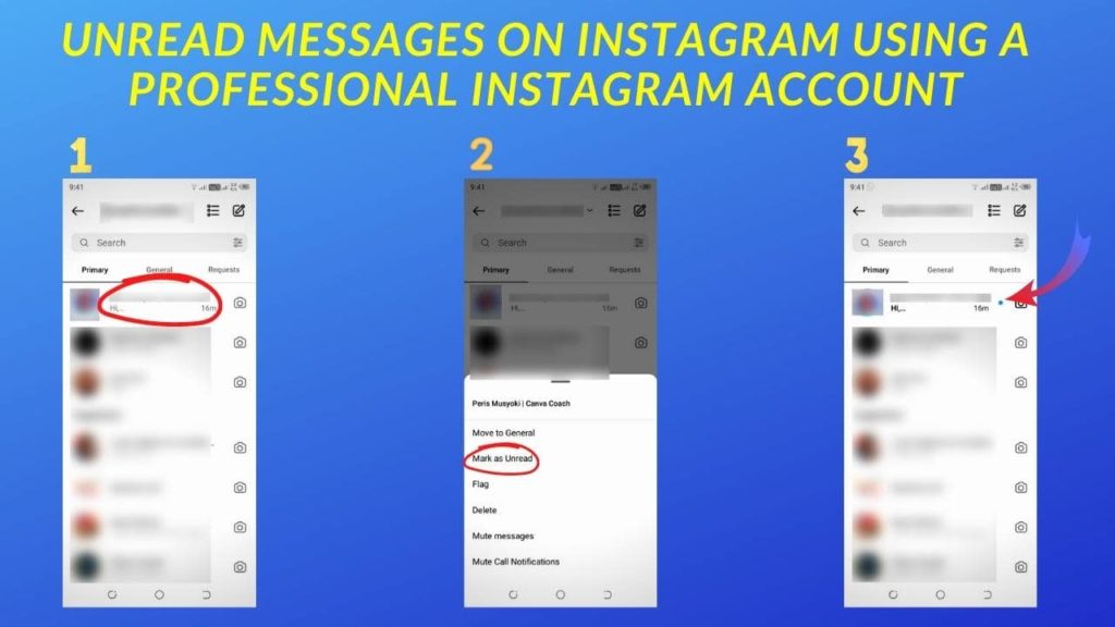 How to unread messages on Instagram